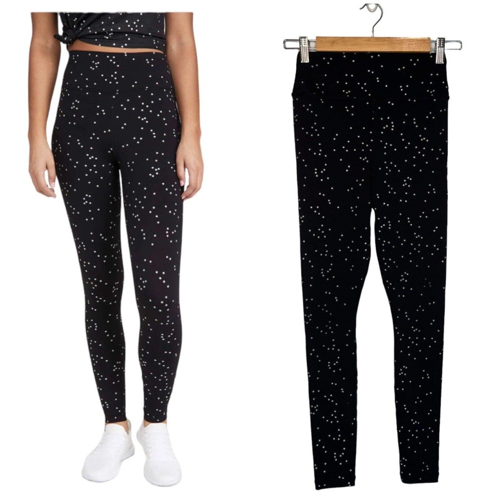 Spiritual Gangster Night Sky Star Celestial High Waisted Leggings Black S